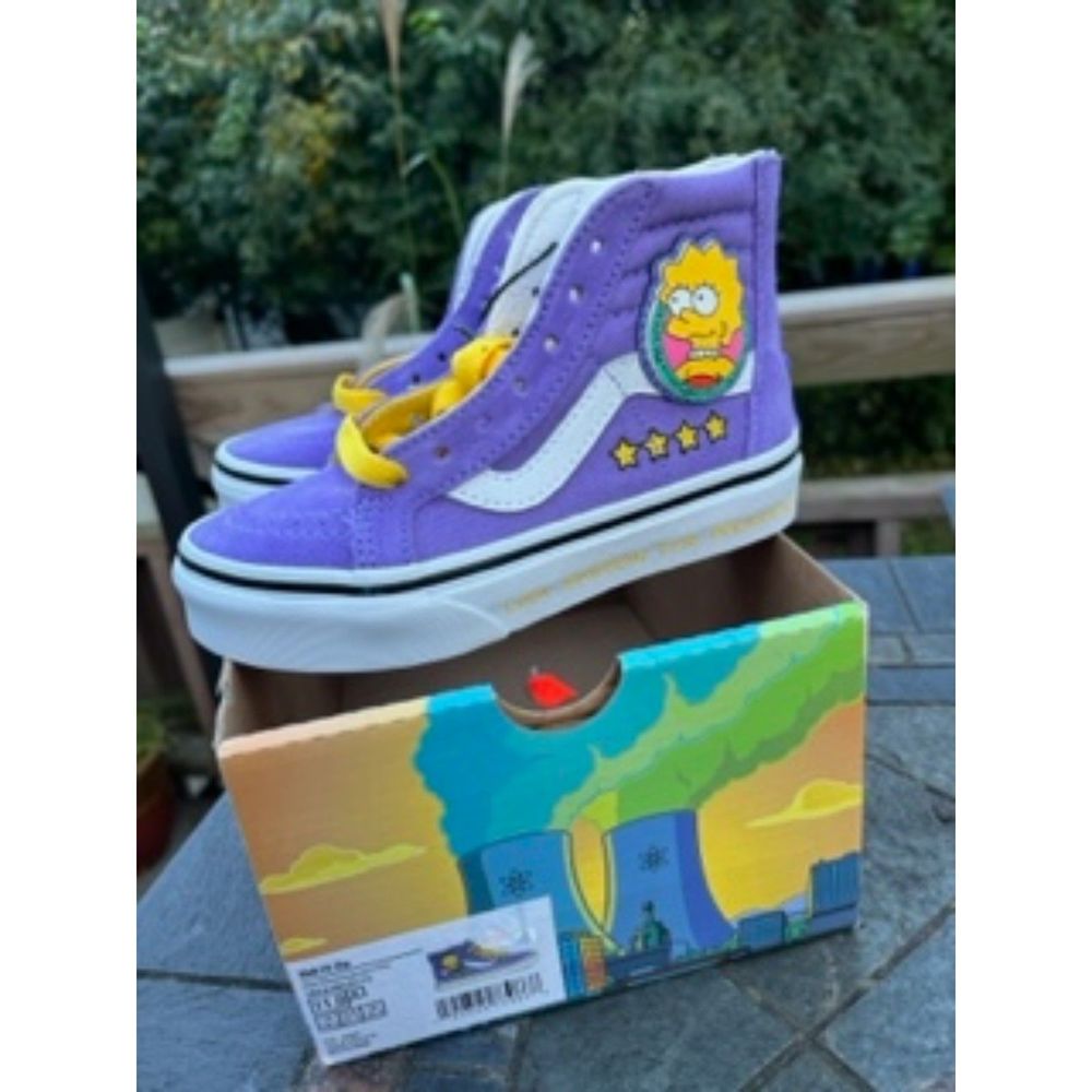 Vans Kids SK8-Hi Zip The Simpsons Lisa 4 Prez Sz 11 NEW